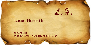 Laux Henrik névjegykártya