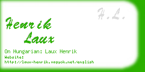 henrik laux business card